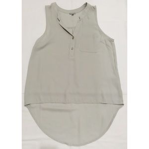 Charlotte Russe grey blouse high low